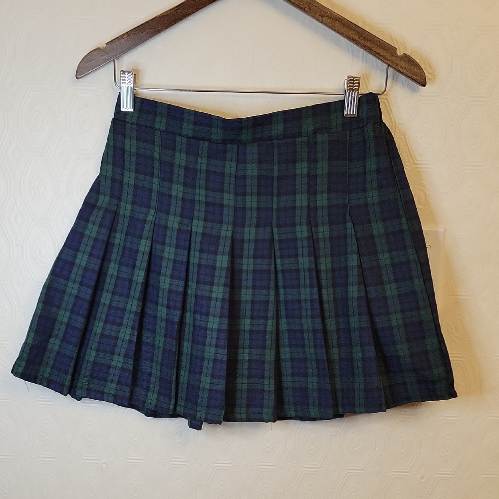 NWT Classic Tartan‎ Mini Skirt - Navy and Green